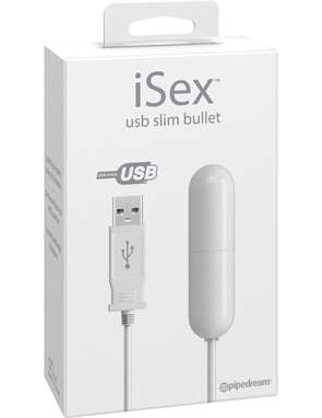 Белая вибропуля с шнуром питания USB Белая вибропуля с шнуром питания USB