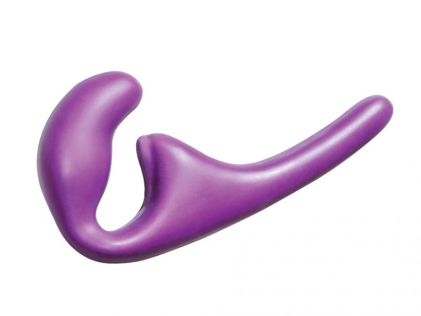 Фиолетовый безремневой страпон Seduction - 20,5 см. - фото 303599.