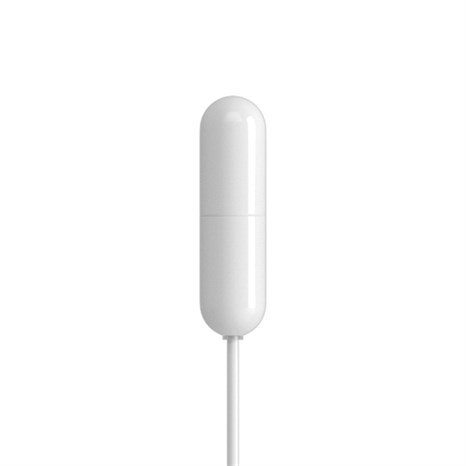 Белая вибропуля с шнуром питания USB