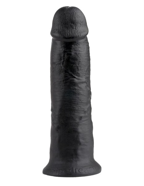 Чёрный фаллос-гигант 10  Cock - 25,4 см. - фото 284516