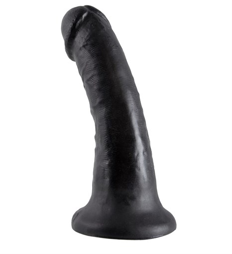 Чёрный фаллоимитатор с присоской 6  Cock - 15,2 см. - фото 285961