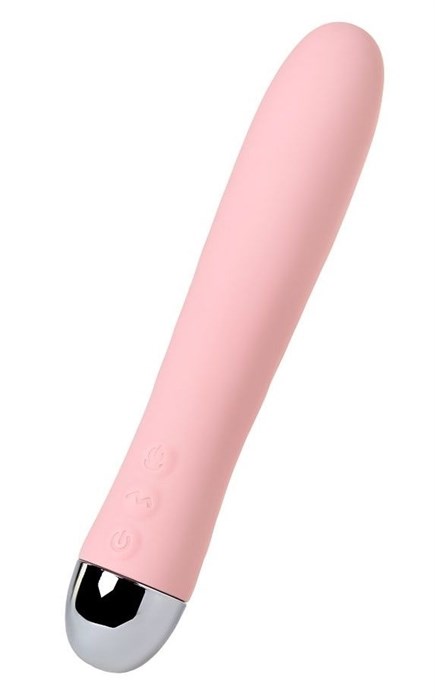 Розовый силиконовый вибратор с функцией нагрева и пульсирующими шариками FAHRENHEIT - 19 см. - фото 287747