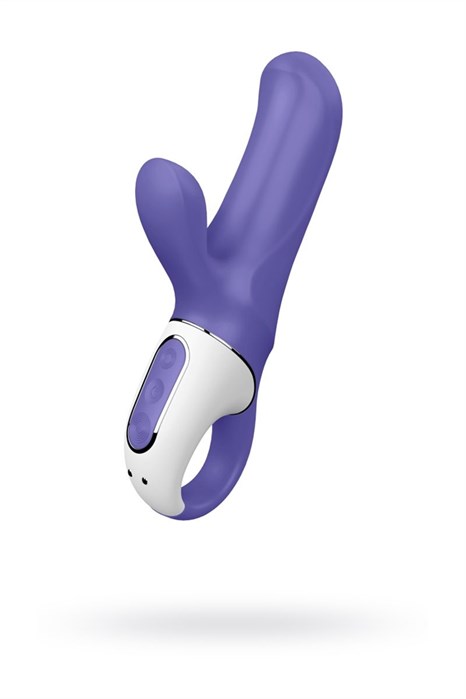 Фиолетовый вибратор Satisfyer Magic Bunny с клиторальным отростком - 17,6 см. - фото 287901