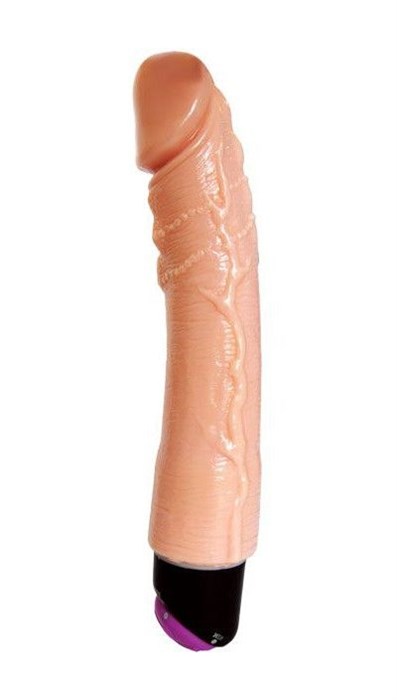 Вибратор телесного цвета Realistic Cock Vibe - 20 см. - фото 291183