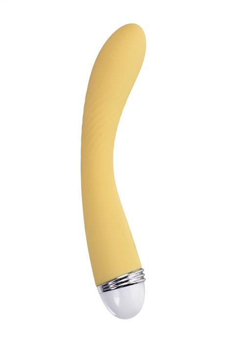 Желтый вибратор Calla - 22 см. - фото 291946