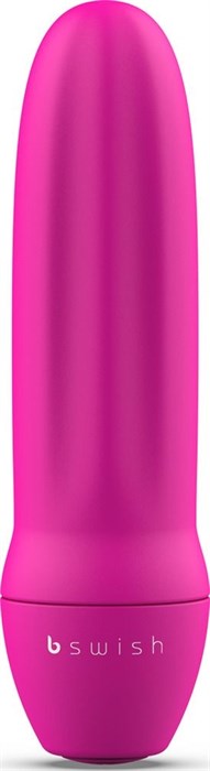 Ярко-розовая рельефная вибропуля Bmine Basic Reflex - 7,6 см. - фото 292202