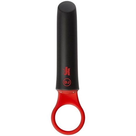 Черно-красный мини-вибратор Power Play with Silicone Grip Ring - 13,3 см. - фото 294324