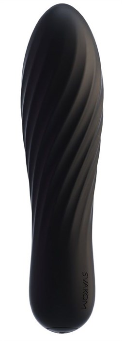 Черная вибропуля Tulip - 10,6 см. - фото 296166