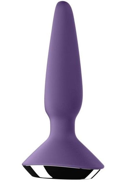 Фиолетовая анальная пробка с вибрацией Satisfyer Plug-ilicious 1 - 13,5 см. - фото 297004