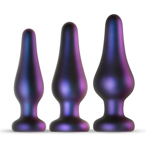 Набор из 3 фиолетовых анальных пробок Comets Butt Plug Set - фото 298158