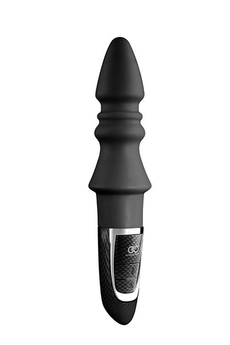 Черный конический анальный вибромассажер-ёлочка JOYFUL PLUG VIBRATOR 5.5INCH - 14 см. - фото 301961