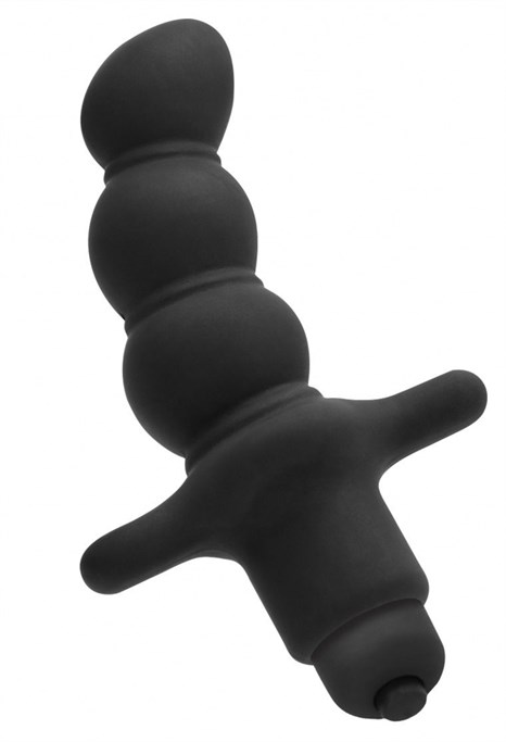 Черный анальный вибростимулятор N 53 Anal Finger Stimulator - 16,5 см. - фото 302026