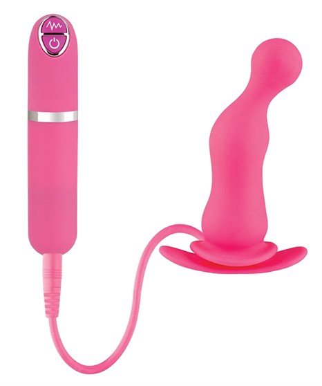 Розовая вибровтулка Dash Butt Plug With Mini Controller II - 9 см. - фото 302562