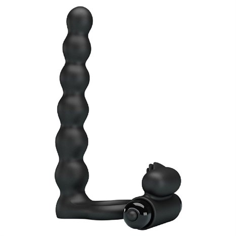 Черная насадка для двойной стимуляции Hercules Penis Sheath III - 15,3 см. - фото 303519