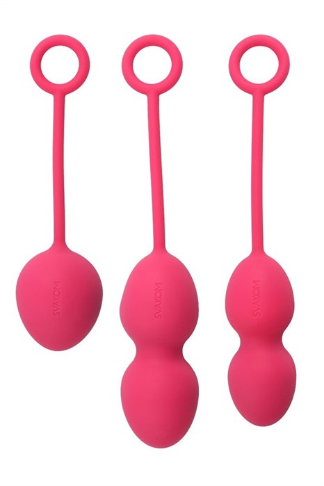 Набор розовых вагинальных шариков Nova Ball со смещенным центром тяжести - фото 305711