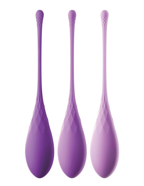Набор из 3 фиолетовых шариков Кегеля Train-Her Set - фото 306938