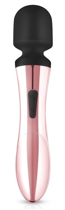 Черно-розовый вибромассажер Nouveau Curve Massager - 21 см. - фото 307267