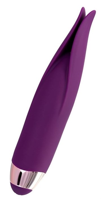 Фиолетовый клиторальный вибростимулятор FLO - 18,5 см. - фото 307927