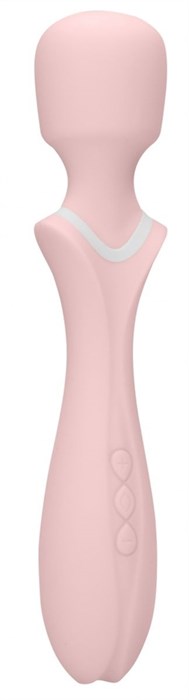 Розовый вибромассажер-жезл Jiggle - фото 308515