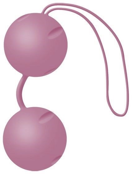 Нежно-розовые вагинальные шарики Joyballs с петелькой - фото 308555