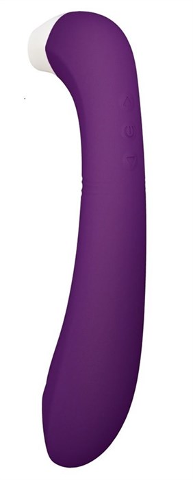 Фиолетовый клиторальный стимулятор Snello с функцией вибратора - 19,6 см. - фото 308670
