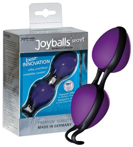 Фиолетовые вагинальные шарики Joyballs secret - фото 308904