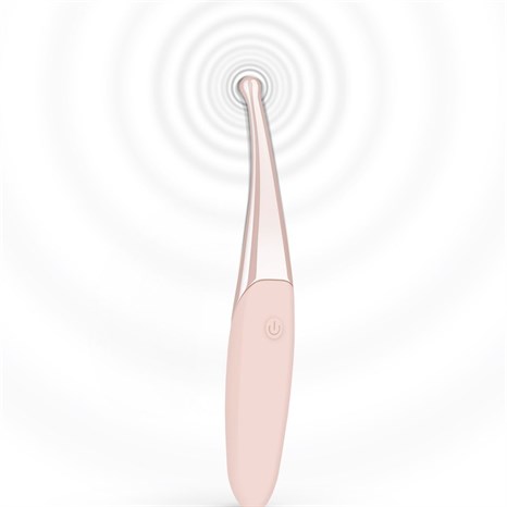 Розовый точечный вибромассажер Senzi Vibrator - 14,7 см. - фото 308922