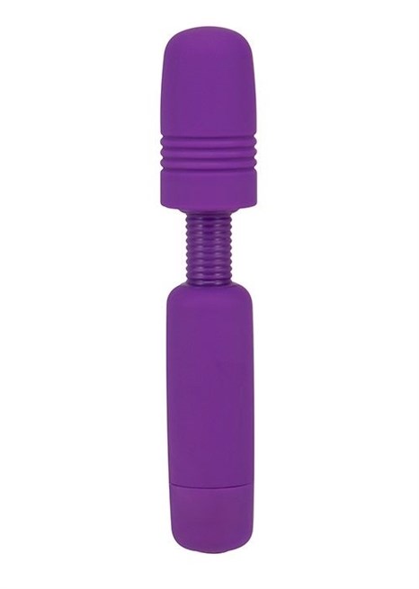 Фиолетовый мини-вибратор POWER TIP JR MASSAGE WAND - фото 309592