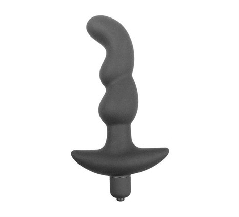 Чёрный анальный вибратор Sexual Health and Pleasure - 11,8 см. - фото 312996