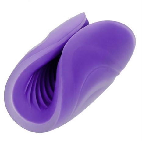 Фиолетовый рельефный мастурбатор Spiral Grip - фото 314281
