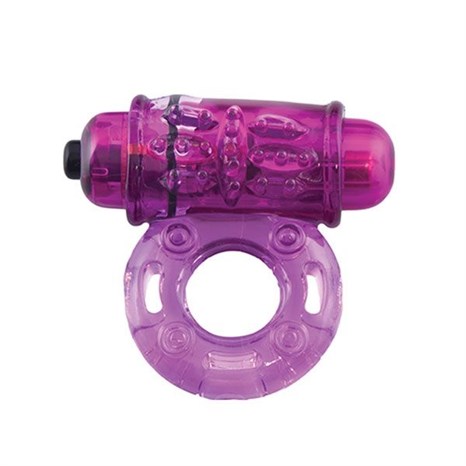 Фиолетовое эрекционное виброкольцо OWOW PURPLE - фото 317064