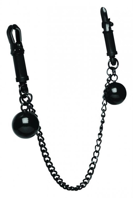 Зажимы для сосков с утяжелителями и цепочкой Clamps with Ball Weights and Chain - фото 330268