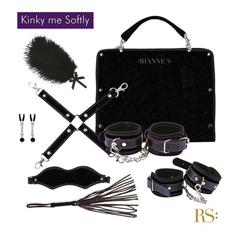 БДСМ-набор в черном цвете Kinky Me Softly - фото 331680