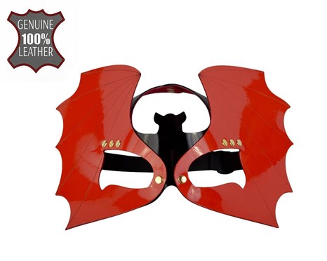 Красно-черная лаковая маска  Летучая мышь - фото 333548