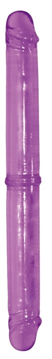Двусторонний фаллоимитатор фиолетового цвета 32 см