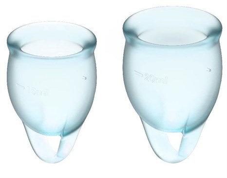 Набор голубых менструальных чаш Feel confident Menstrual Cup - фото 368981