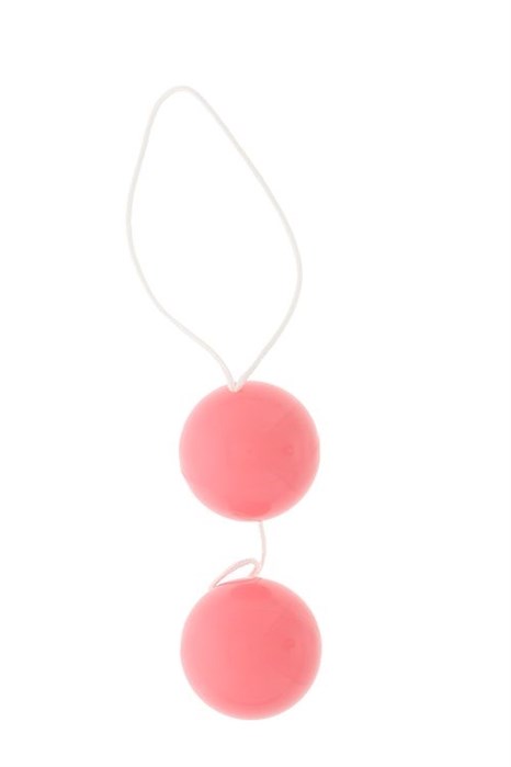 Розовые вагинальные шарики Vibratone DUO-BALLS - фото 384151