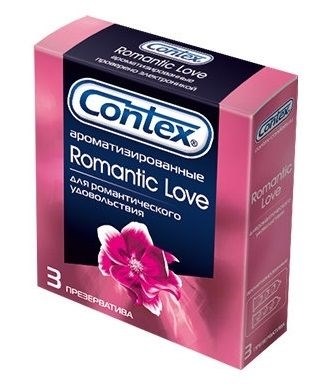 Презервативы с ароматом CONTEX Romantic - 3 шт. - фото 384338