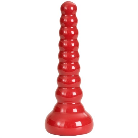 Ребристая анальная втулка Red Boy Anal Wand Butt Plug - 21,3 см. - фото 385160