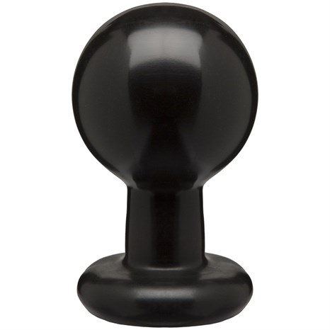 Круглая черная анальная пробка Classic Round Butt Plugs Large - 12,1 см. - фото 385164