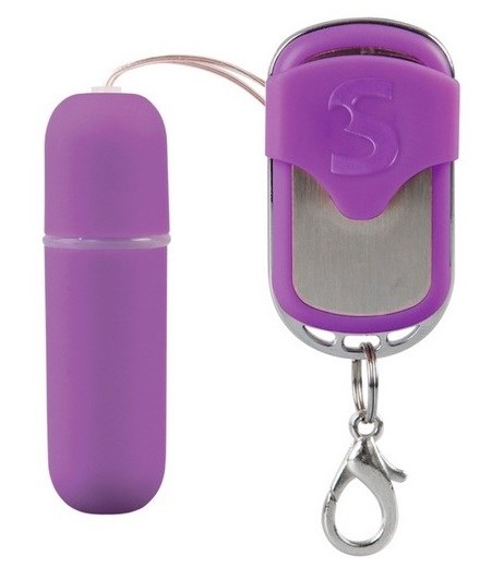 Фиолетовый вибростимулятор  Remote Vibrating Bullet - фото 385924