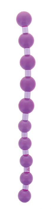 Фиолетовая анальная цепочка JUMBO JELLY THAI BEADS CARDED LAVENDER - 31,8 см. - фото 387981