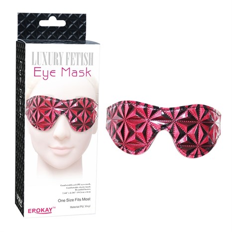 Красная маска на глаза с геометрическим узором Pyramid Eye Mask - фото 388086