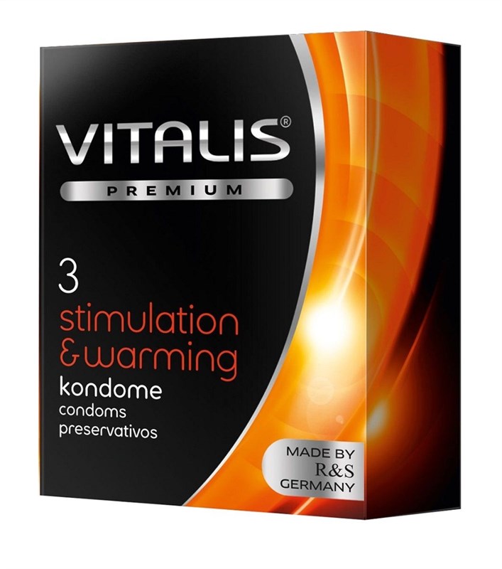 Презервативы VITALIS PREMIUM stimulation   warming с согревающим эффектом - 3 шт. - фото 388349