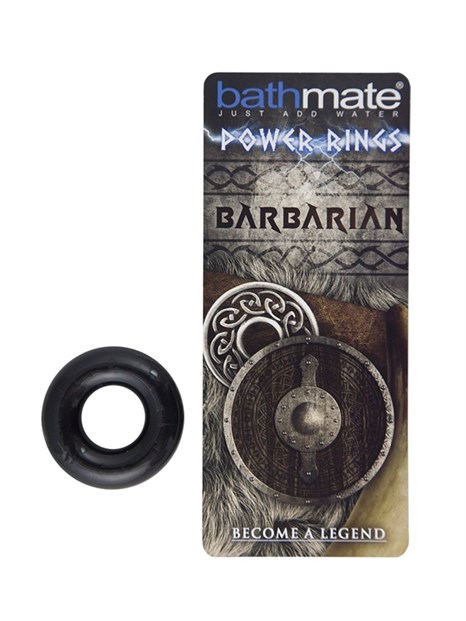 Чёрное эрекционное кольцо Barbarian - фото 389187
