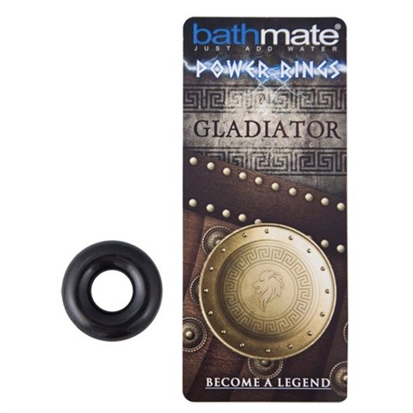 Чёрное эрекционное кольцо Gladiator - фото 389190
