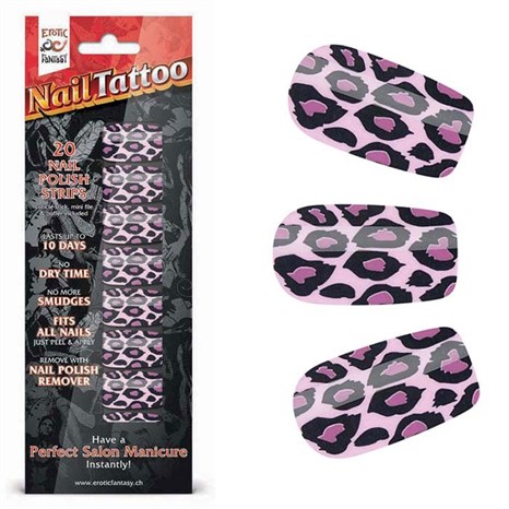 Набор лаковых полосок для ногтей Фиолетовый леопард Nail Foil - фото 389410