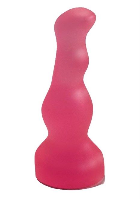 Гелевый розовый массажёр простаты без вибрации - 13,5 см. - фото 389605
