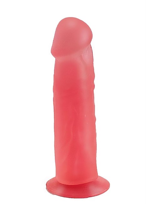 Розовый фаллоимитатор с подошвой-присоской - 18,5 см. - фото 390620