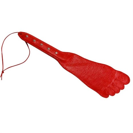 Красная хлопалка в форме ступни - 34,5 см. - фото 391080